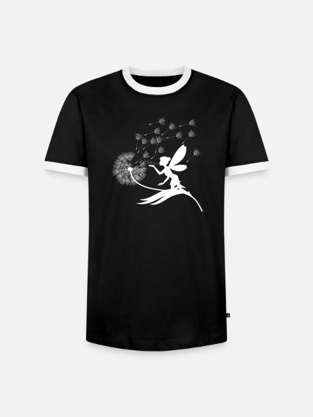 Feenwind und Löwenzahn-Staub - Männer Kontrast-T-Shirt - Schwarz/Weiß