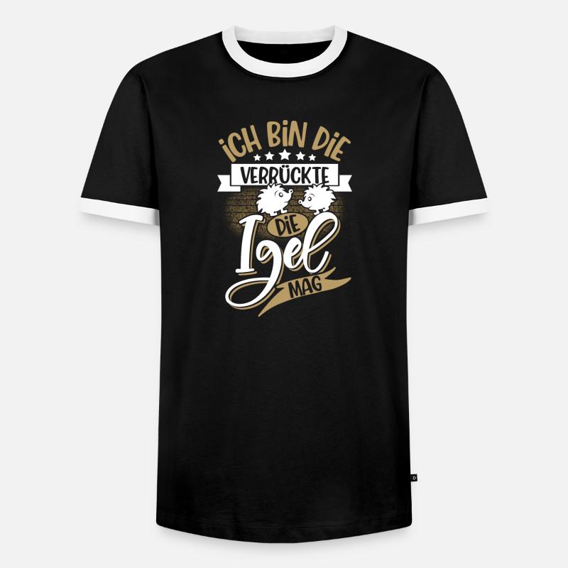 Igel - Männer Kontrast-T-Shirt - Schwarz/Weiß