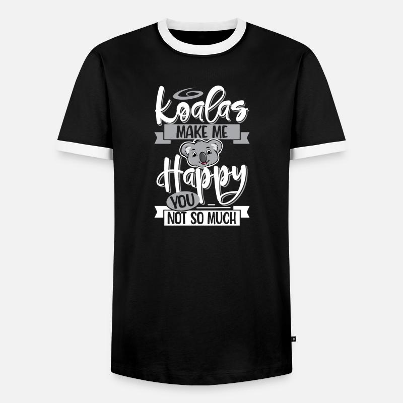 koala - Men's Ringer Shirt - black/white