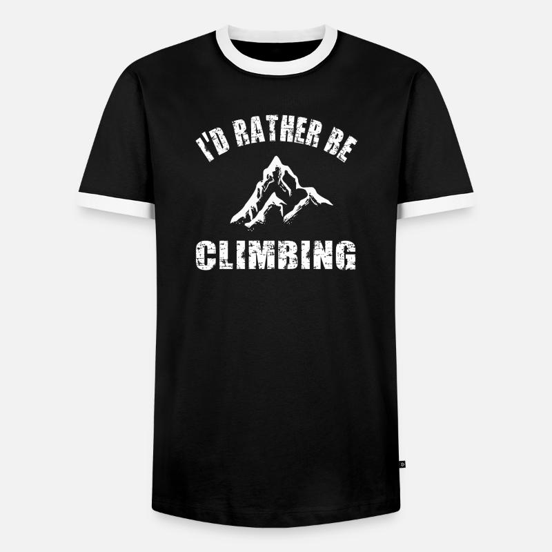 Klettern Kletterer - Männer Kontrast-T-Shirt - Schwarz/Weiß