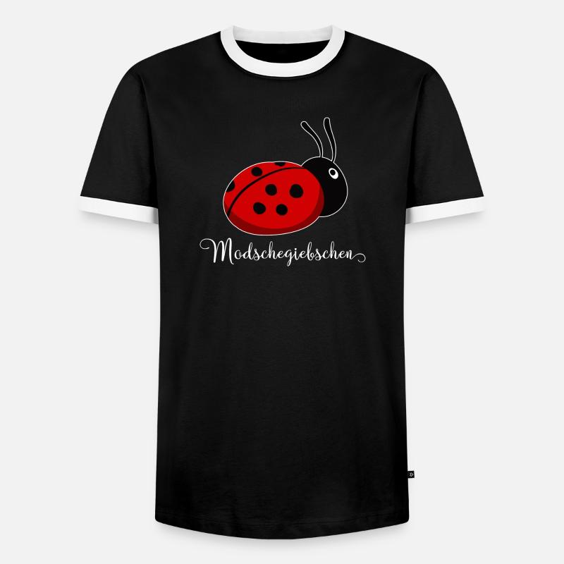 Modschegiebchen Marienkäfer Sächsisch Geschenkidee - Männer Kontrast-T-Shirt - Schwarz/Weiß