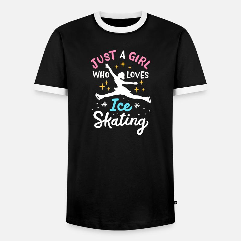 Eislaufen Eisläufer - Männer Kontrast-T-Shirt - Schwarz/Weiß