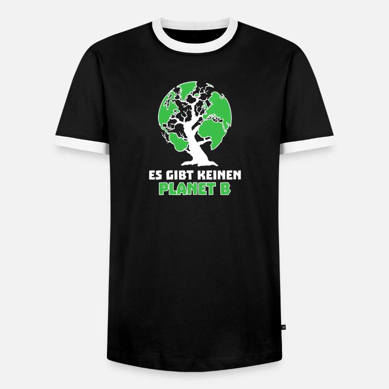 Baum Mutter Erde Planet Umwelt Statement - Männer Kontrast-T-Shirt - Schwarz/Weiß