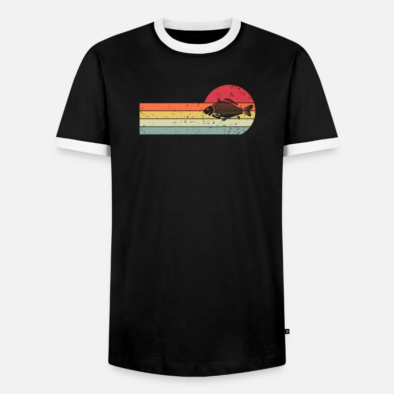 Carp - Men's Ringer Shirt - black/white