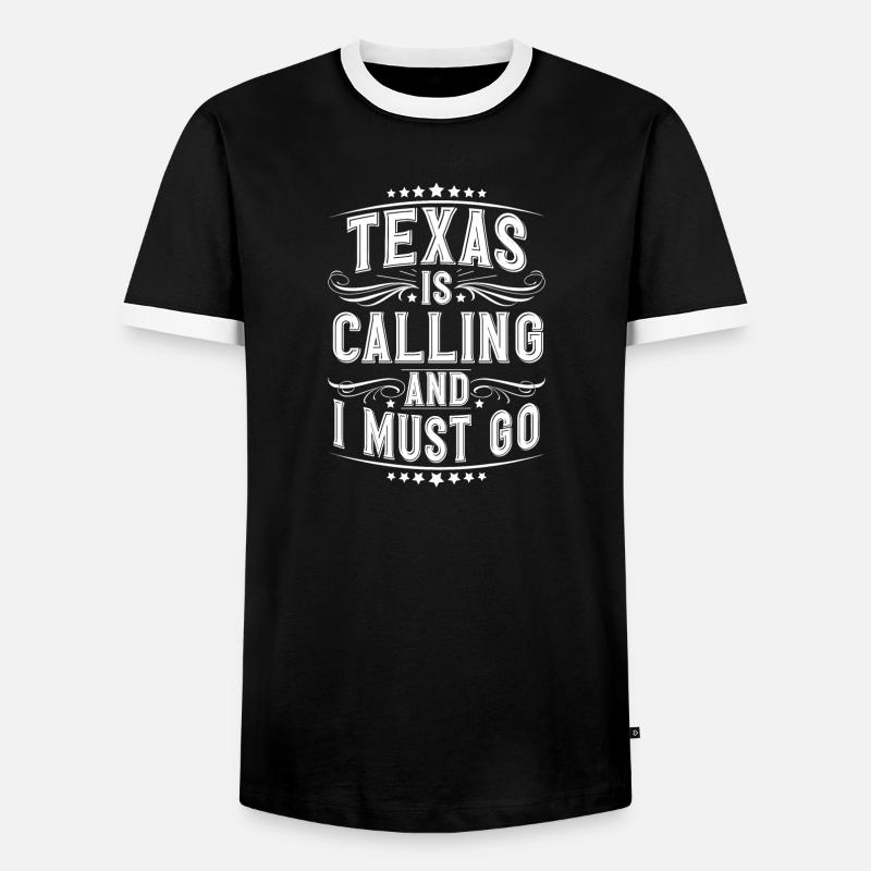 Texas - Men's Ringer Shirt - black/white