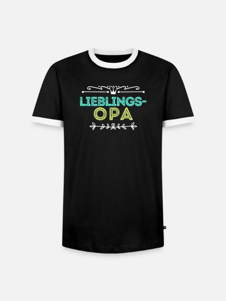 Statement Lieblingsopa Opa Großvater - Männer Kontrast-T-Shirt - Schwarz/Weiß