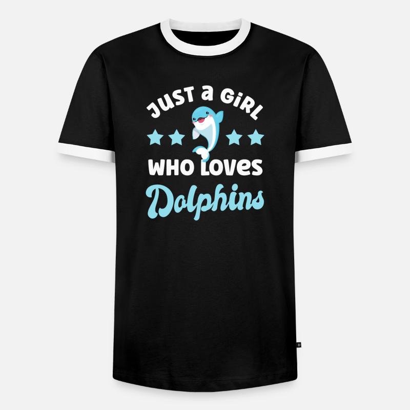 Dolphin Dolphin - Men's Ringer Shirt - black/white