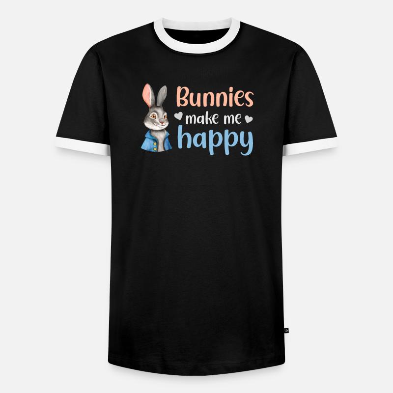 Rabbit Rabbit - Men's Ringer Shirt - black/white