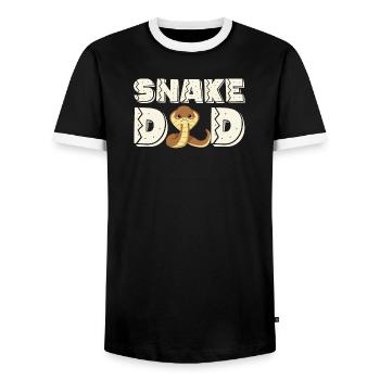 Serpents serpents - T-shirt contrasté Homme - noir/blanc - Devant - AI Model Female 172 light (172cm) & AI Model Male 178 light (178cm)
