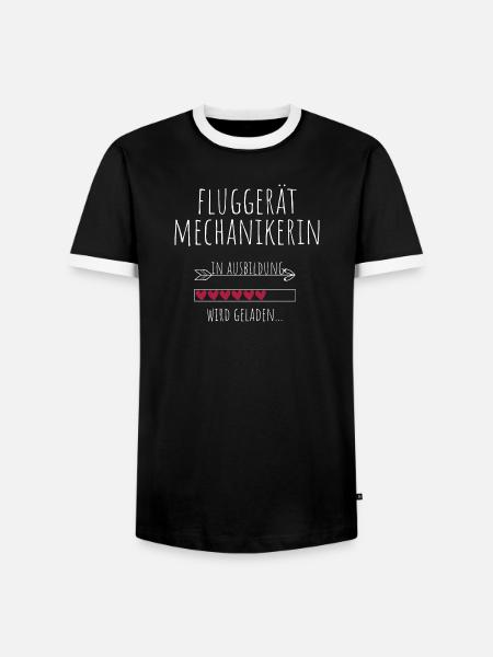 Fluggerätmechanikerin in Ausbildung Geschenk - Männer Kontrast-T-Shirt - Schwarz/Weiß