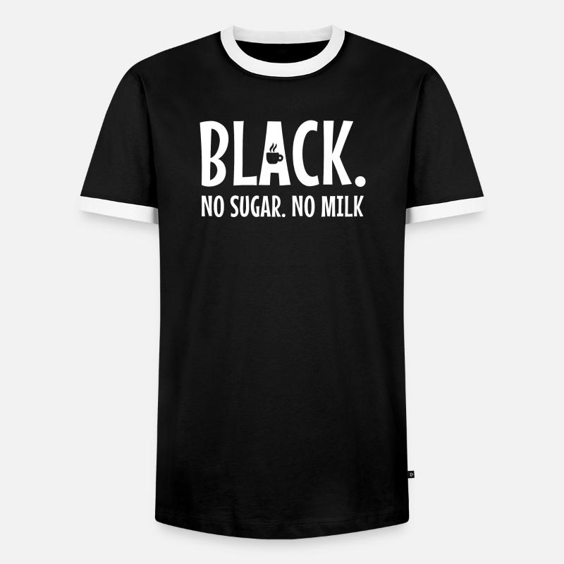Kaffee Statement Koffein Kaffeetrinker Kaffeetasse - Männer Kontrast-T-Shirt - Schwarz/Weiß