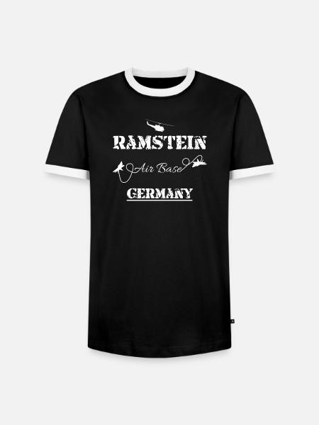 Army Ramstein Air Base Germany - Männer Kontrast-T-Shirt - Schwarz/Weiß