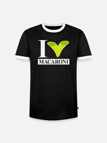 J’adore les macaronis - T-shirt contrasté Homme - noir/blanc