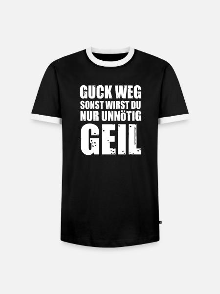 Grobprovokatives Großschrift Shirt - Männer Kontrast-T-Shirt - Schwarz/Weiß