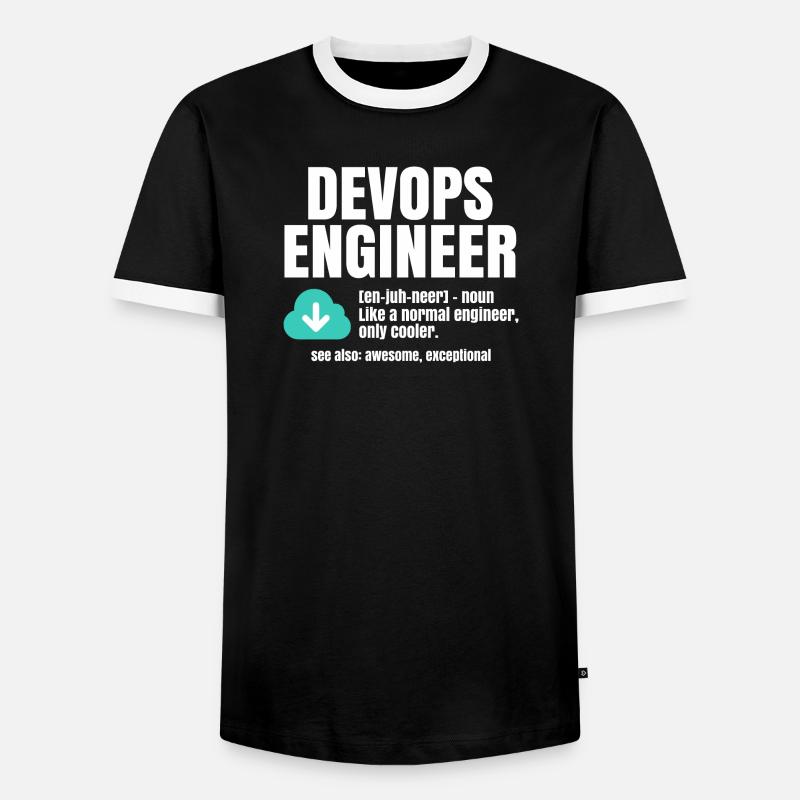 Devops-Ingenieur - Männer Kontrast-T-Shirt - Schwarz/Weiß