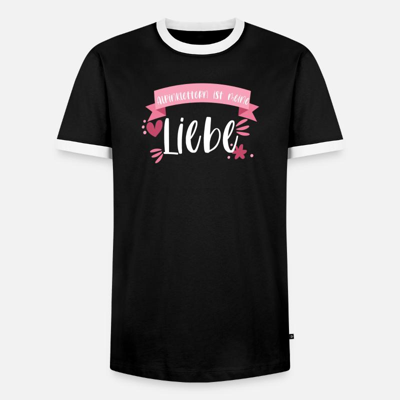 Klettern Alpinklettern Liebe Berge Geschenk - Männer Kontrast-T-Shirt - Schwarz/Weiß