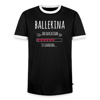 Ballerina in Ausbildung Ballett Geschenk - Männer Kontrast-T-Shirt - Schwarz/Weiß - Vorne - AI Model Female 172 light (172cm) & AI Model Male 178 light (178cm)