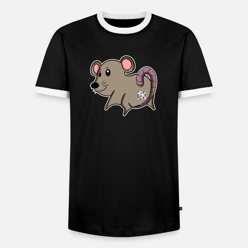 Mouse Ass - Mouse Butt - Men's Ringer Shirt - black/white