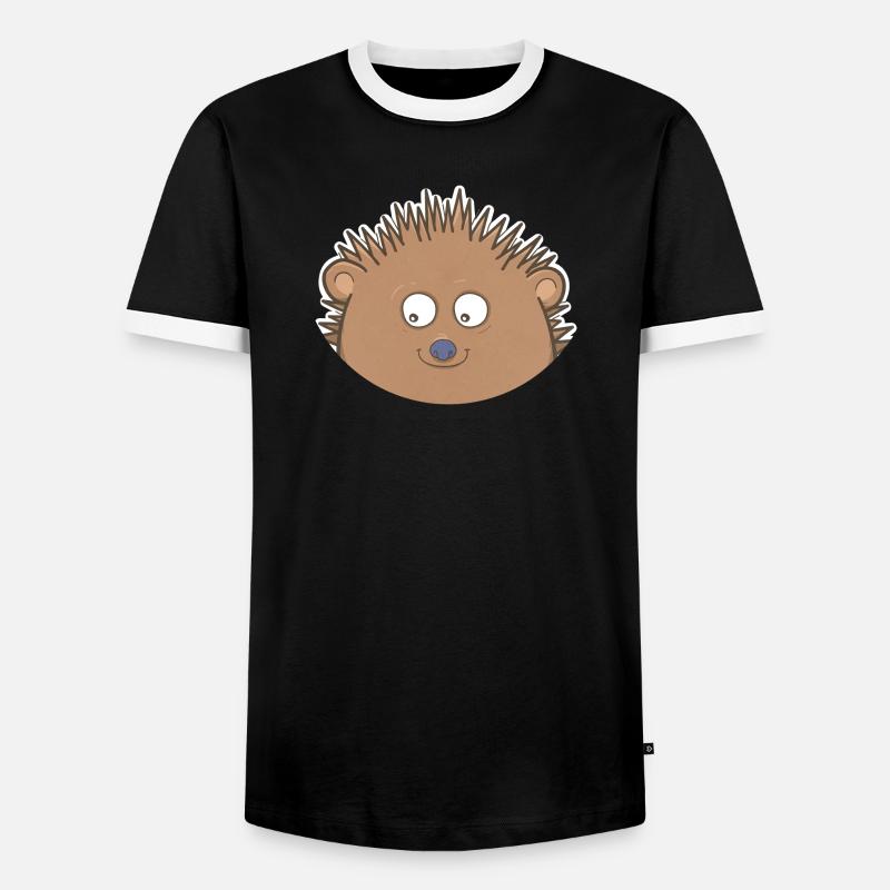 Igel - Männer Kontrast-T-Shirt - Schwarz/Weiß
