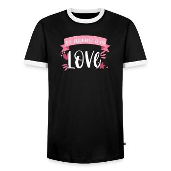Liegerad Fahrrad Liegefahrrad Radsport Geschenk - Männer Kontrast-T-Shirt - Schwarz/Weiß - Vorne - AI Model Female 172 light (172cm) & AI Model Male 178 light (178cm)