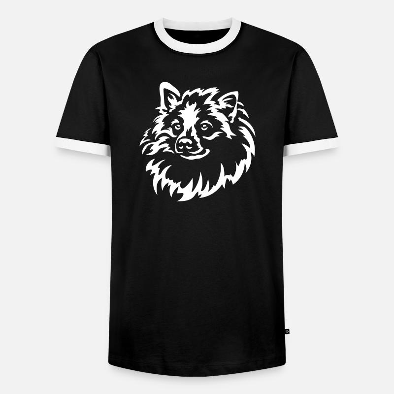 Pointed head "Black Edition" - Men's Ringer Shirt - black/white