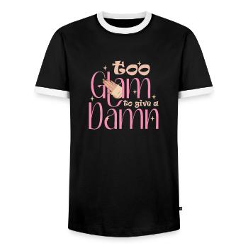 Trop glamour pour donner un sacré créateur d’ongles - T-shirt contrasté Homme - noir/blanc - Devant - AI Model Female 172 light (172cm) & AI Model Male 178 light (178cm)