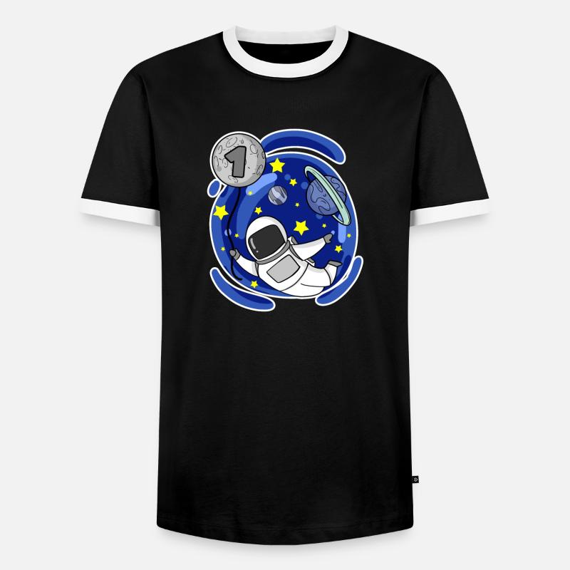 1 Jahr alt oder Einschulung - Männer Kontrast-T-Shirt - Schwarz/Weiß