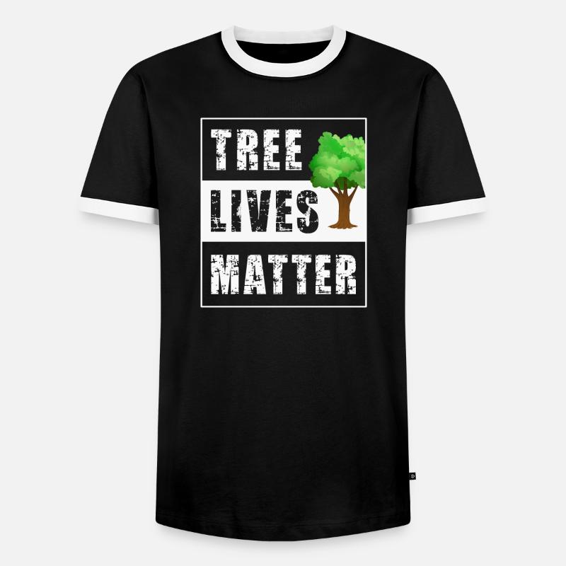 Baum Bäume - Männer Kontrast-T-Shirt - Schwarz/Weiß