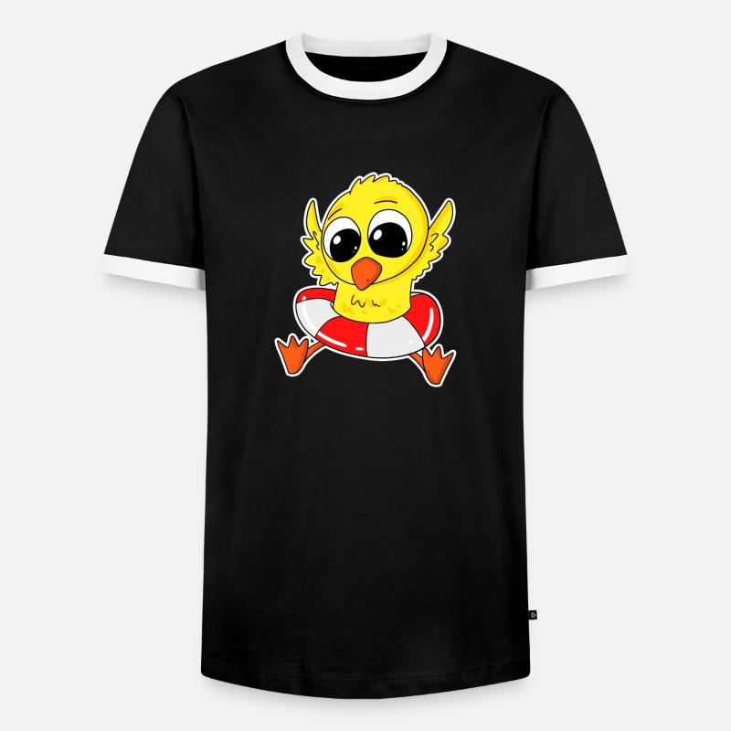 Duck bathing duck bathing - Men's Ringer Shirt - black/white