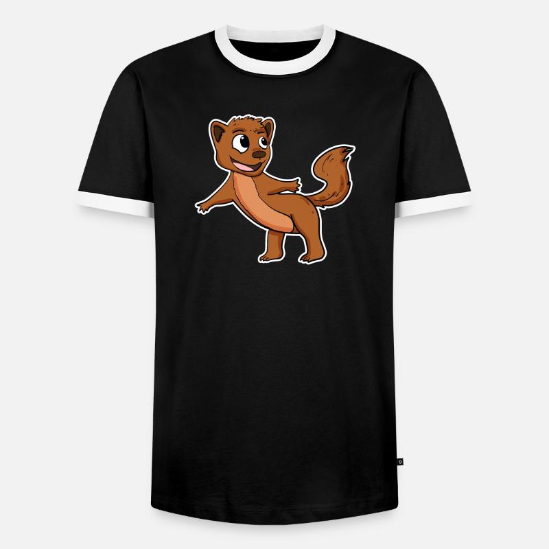 Weasel marten - Men's Ringer Shirt - black/white