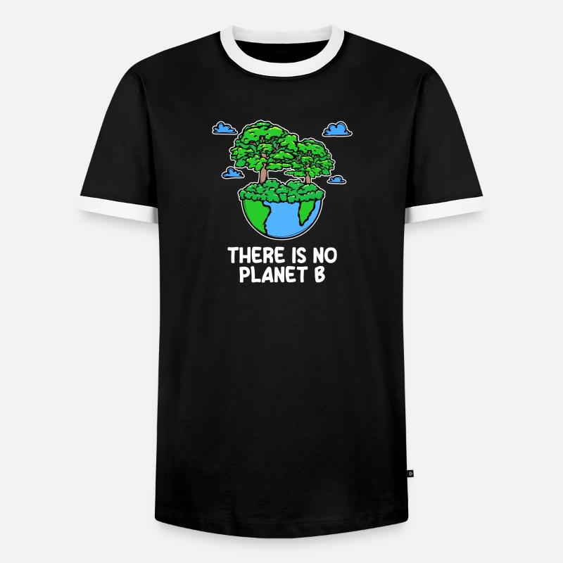 Mutter Erde Planet Statement Baum Naturschutz - Männer Kontrast-T-Shirt - Schwarz/Weiß