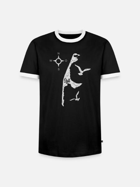 Sylt mon île - T-shirt contrasté Homme - noir/blanc