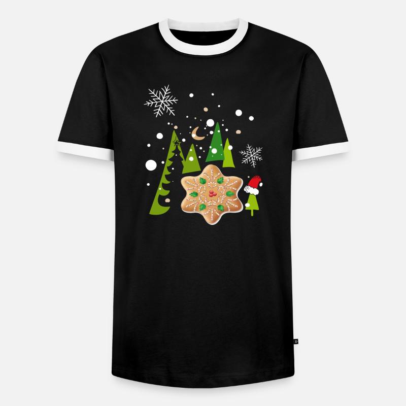 Advent, gingerbread, biscuits - Men's Ringer Shirt - black/white
