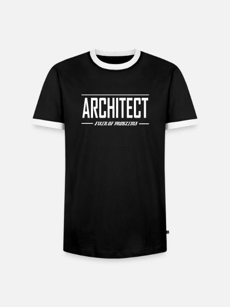 Jeg er arkitekt vintage arkitektstuderende - Herre kontrast-T-shirt - sort/hvid