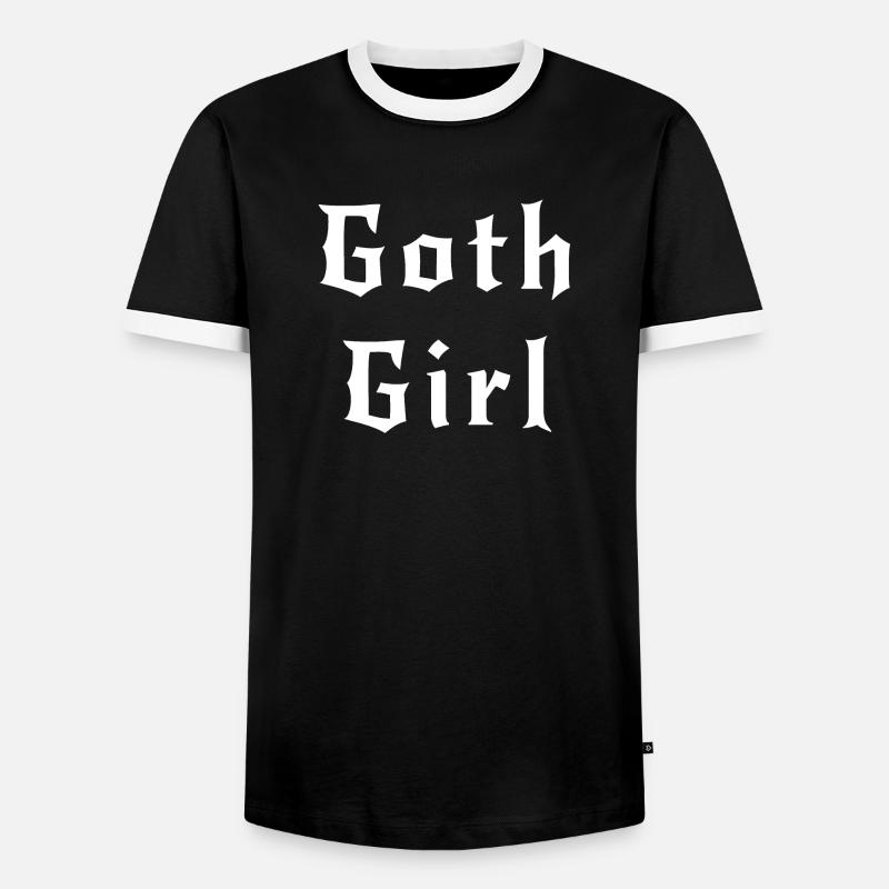 Gothic-Mädchen, Geschenk für Gothic-Mädchen oder -Frau - Männer Kontrast-T-Shirt - Schwarz/Weiß
