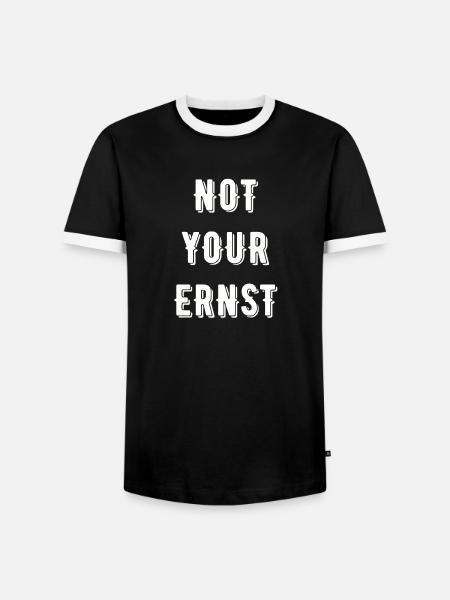 Not your Ernst Denglisch - Männer Kontrast-T-Shirt - Schwarz/Weiß