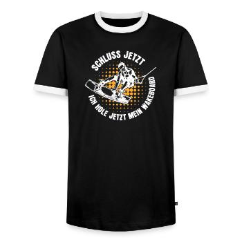 Stunt Wakeboard Planche de surf Kitesurfer Déclaration - T-shirt contrasté Homme - noir/blanc - Devant - AI Model Female 172 light (172cm) & AI Model Male 178 light (178cm)