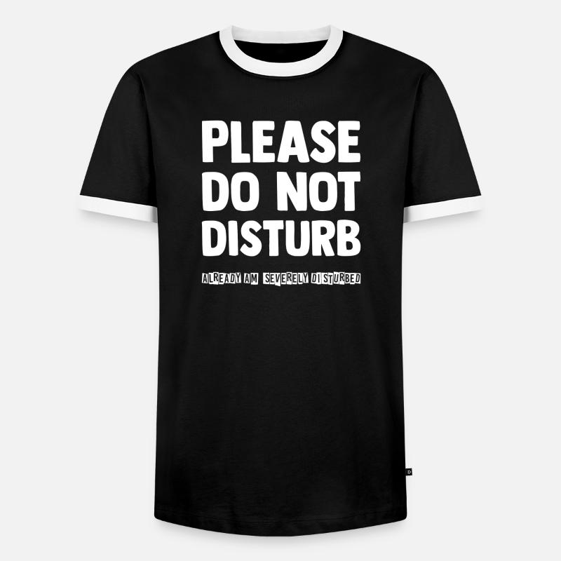 Please do not disturb - Men's Ringer Shirt - black/white