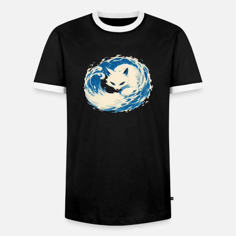 White Fox - Men's Ringer Shirt - black/white
