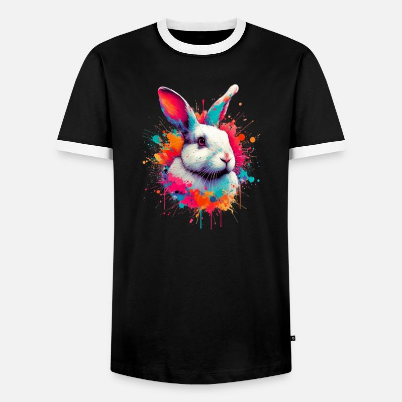 Rabbit - Men's Ringer Shirt - black/white