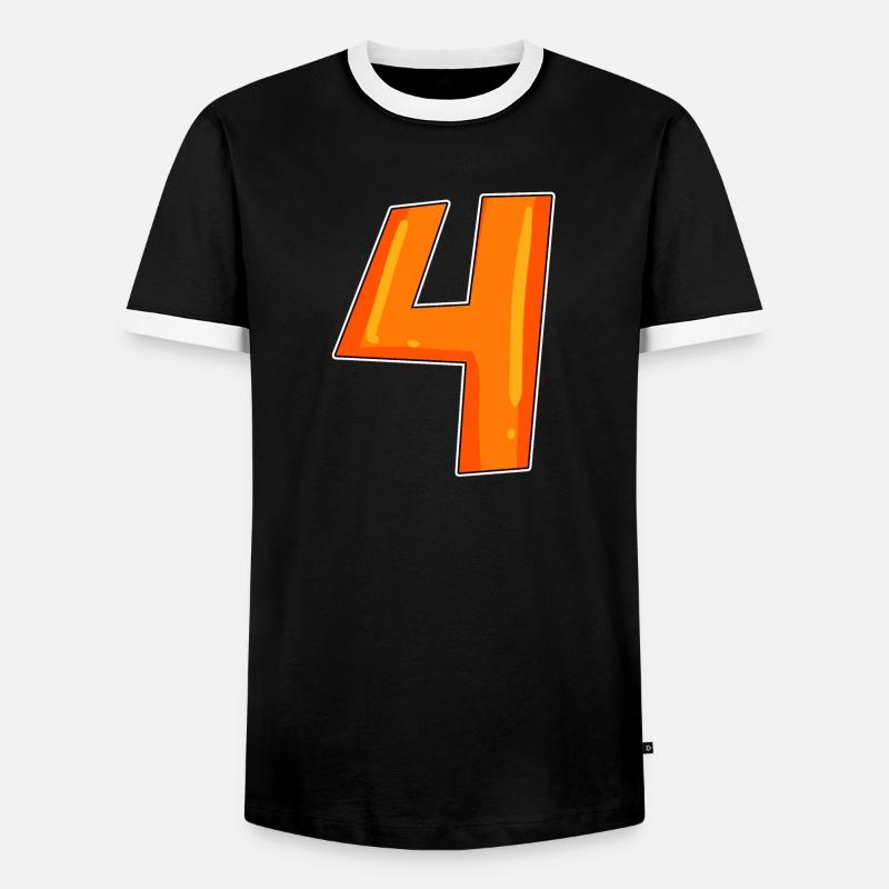 4 - Men's Ringer Shirt - black/white