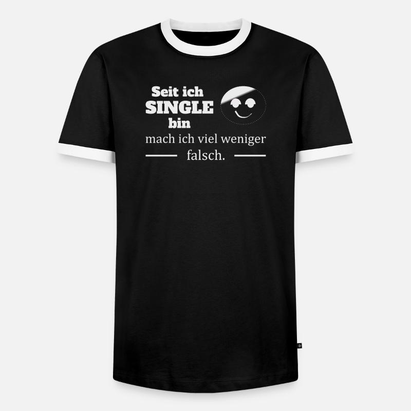 Single :-) - Men's Ringer Shirt - black/white