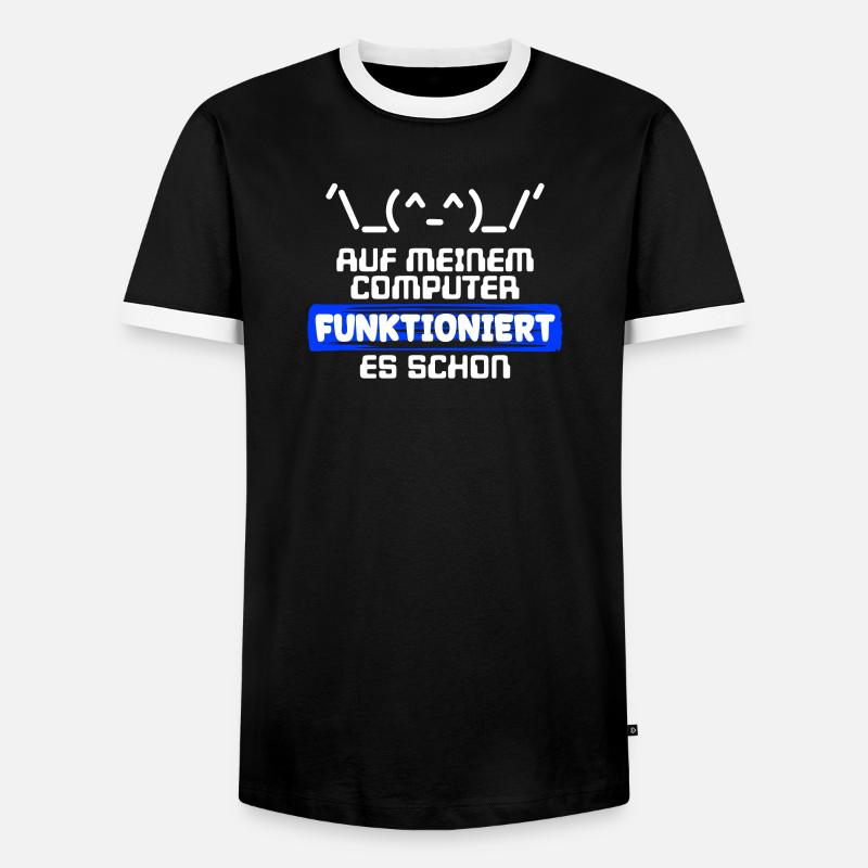 Computer Developer Softwareentwickler Statement - Männer Kontrast-T-Shirt - Schwarz/Weiß