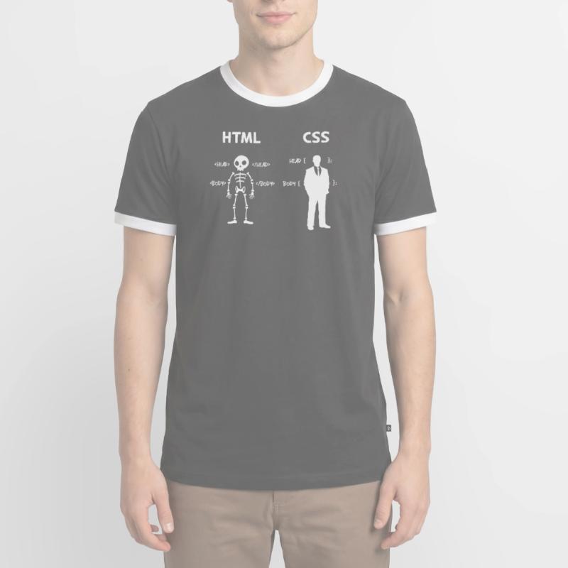 Code Css C++ Php Java Developer Code Skripting Männer Kontrast-T-Shirt