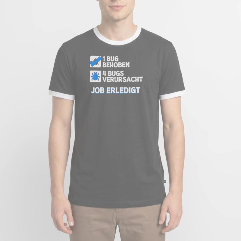 Développeur Coden skripting bugs debug correction de bugs T-shirt contrasté Homme