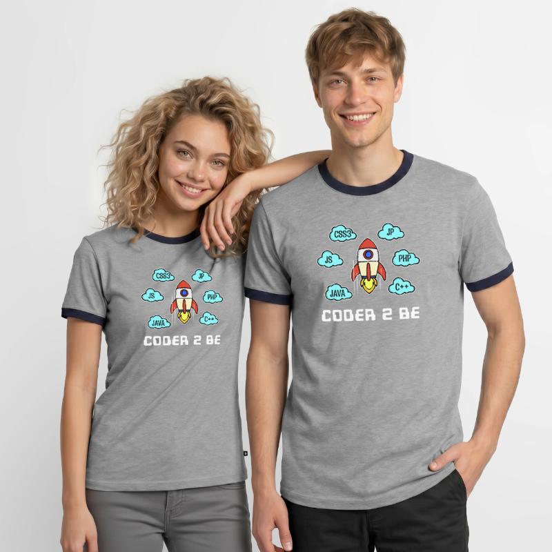 Developer Statement Css Php Java C++ Programmer Men's Ringer Shirt