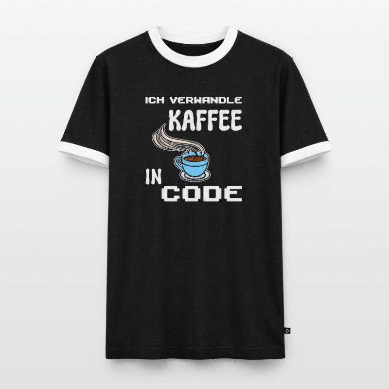 Developer Computerfreak Statement Coden Skripting Männer Kontrast-T-Shirt