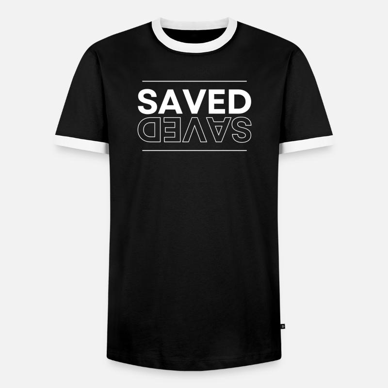 Saved. - Men's Ringer Shirt - black/white