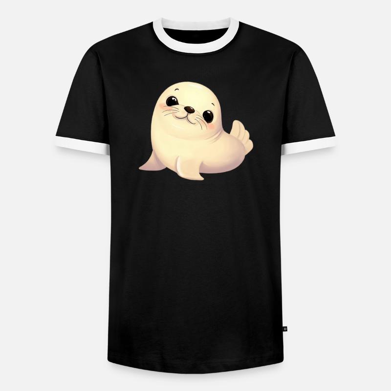 Siegel - Männer Kontrast-T-Shirt - Schwarz/Weiß