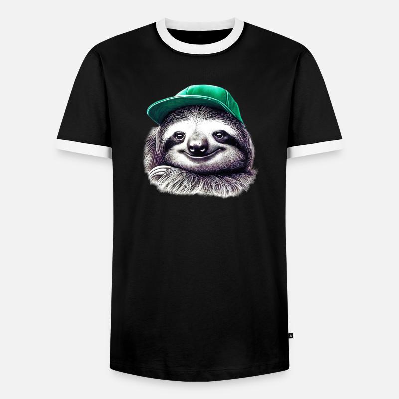 Sloth - Men's Ringer Shirt - black/white